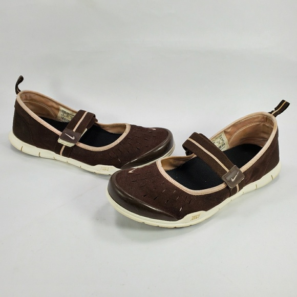Nike Flats Mary Jane Brown Pink - Picture 4 of 7